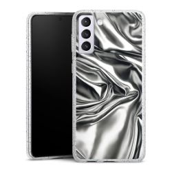 Silikon Glitter Case transparent-silber