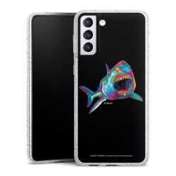 Silikon Glitter Case transparent-silber