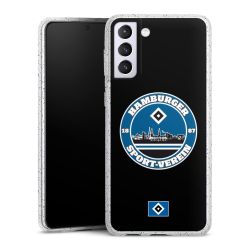 Silikon Glitter Case transparent-silber