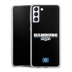 Silikon Glitter Case transparent-silber