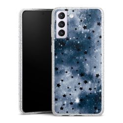 Silikon Glitter Case transparent-silber