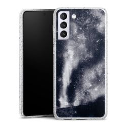 Silikon Glitter Case transparent-silber