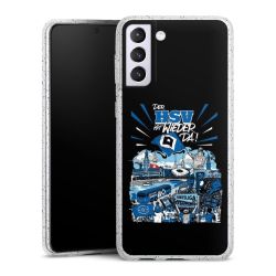 Silikon Glitter Case transparent-silber