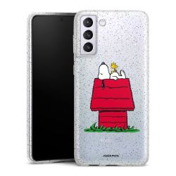 Silikon Glitter Case transparent-silber