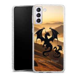 Silikon Glitter Case transparent-silber