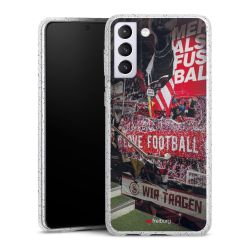 Silikon Glitter Case transparent-silber