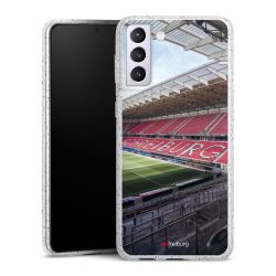 Silikon Glitter Case transparent-silber