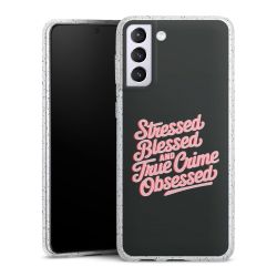 Silikon Glitter Case transparent-silber