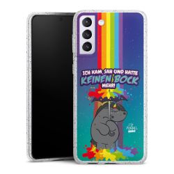 Silikon Glitter Case transparent-silber