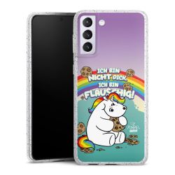 Silikon Glitter Case transparent-silber