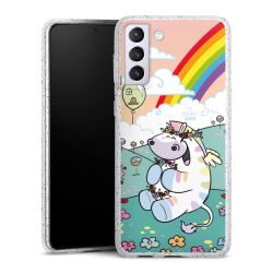 Silikon Glitter Case transparent-silber