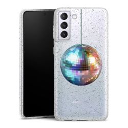 Silikon Glitter Case transparent-silber