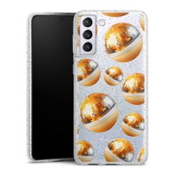 Silikon Glitter Case transparent-silber