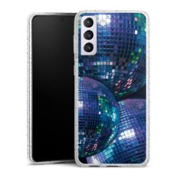 Silikon Glitter Case transparent-silber