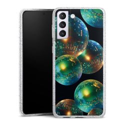 Silikon Glitter Case transparent-silber