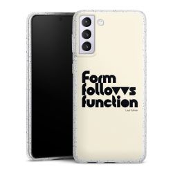 Silikon Glitter Case transparent-silber