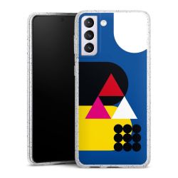 Silikon Glitter Case transparent-silber