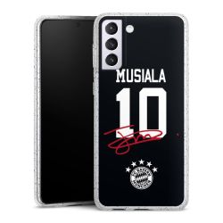 Silikon Glitter Case transparent-silber