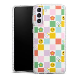 Silikon Glitter Case transparent-silber