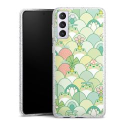 Silikon Glitter Case transparent-silber