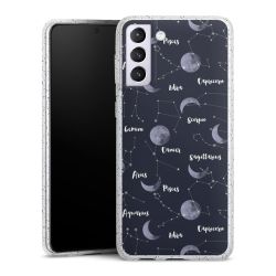 Silikon Glitter Case transparent-silber