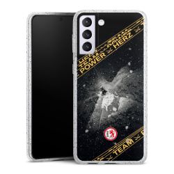 Silikon Glitter Case transparent-silber