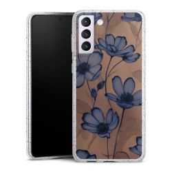 Silikon Glitter Case transparent-silber