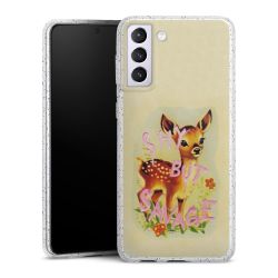 Silikon Glitter Case transparent-silber