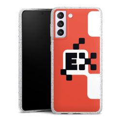 Silikon Glitter Case transparent-silber