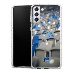 Silikon Glitter Case transparent-silber