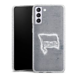 Silikon Glitter Case transparent-silber
