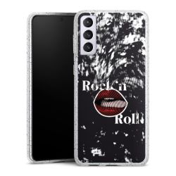 Silikon Glitter Case transparent-silber