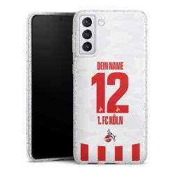 Silikon Glitter Case transparent-silber