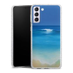 Silikon Glitter Case transparent-silber