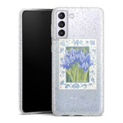 Silikon Glitter Case transparent-silber