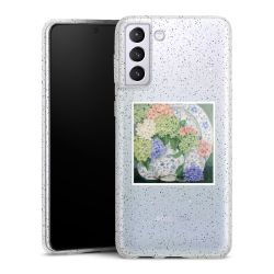Silikon Glitter Case transparent-silber