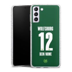 Silikon Glitter Case transparent-silber