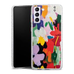 Silikon Glitter Case transparent-silber