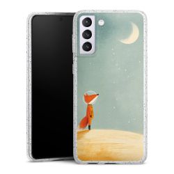 Silikon Glitter Case transparent-silber