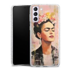 Silikon Glitter Case transparent-silber