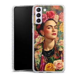 Silikon Glitter Case transparent-silber