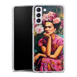 Silikon Glitter Case transparent-silber