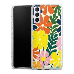 Silikon Glitter Case transparent-silber