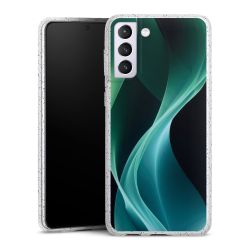 Silikon Glitter Case transparent-silber