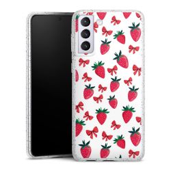 Silikon Glitter Case transparent-silber