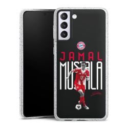 Silikon Glitter Case transparent-silber