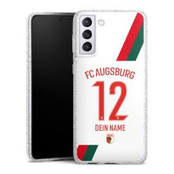 Silikon Glitter Case transparent-silber