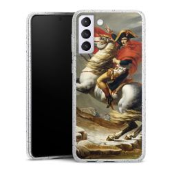 Silikon Glitter Case transparent-silber