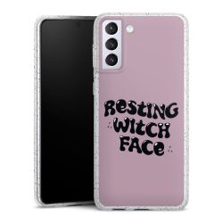 Silikon Glitter Case transparent-silber