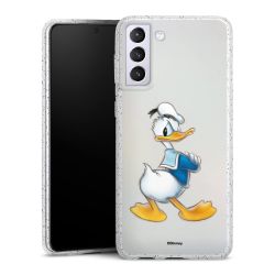 Silikon Glitter Case transparent-silber